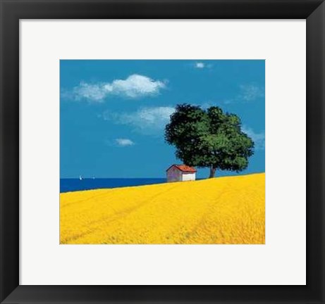 Framed Casetta con Albero Print