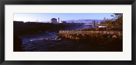 Framed Tourists at a Waterfall, Niagara Falls, Niagara River Print