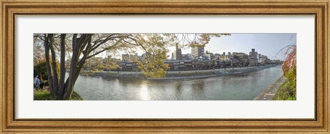 Framed City at the Waterfront, Kamo River, Japan Print