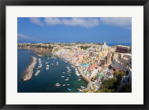 Framed Marina Corricella, Bay of Naples, Italy Print