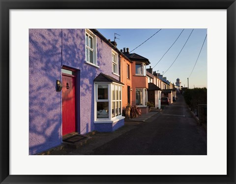 Framed Roche&#39;s Point Village and Lighthouse, County Cork, Ireland Print