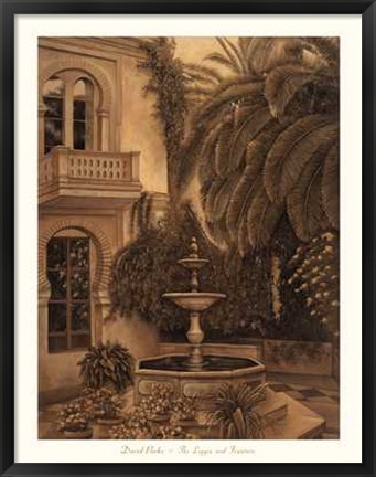 Framed Loggia and Fountain Print