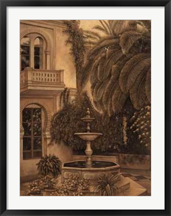 Framed Loggia and Fountain Print