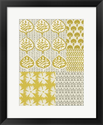 Framed Marigold Patterns I Print