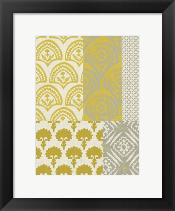 Framed Marigold Patterns II Print