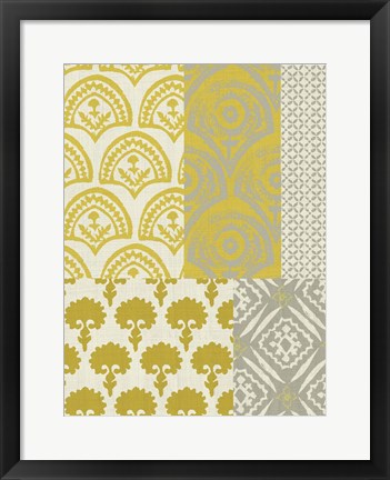 Framed Marigold Patterns II Print