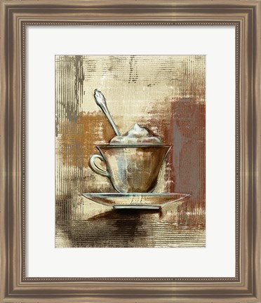 Framed Cafe Classico III Neutral Print