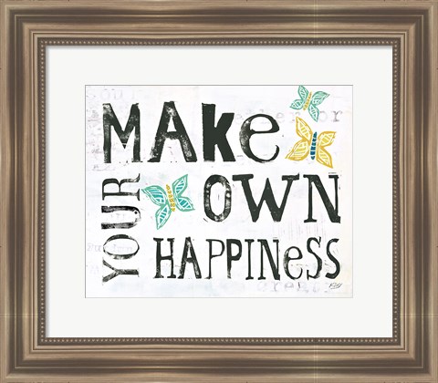 Framed Make Your Own Happiness Print