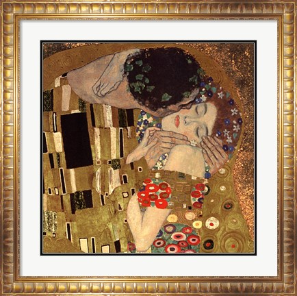 Framed Kiss, c.1908 (detail) Print