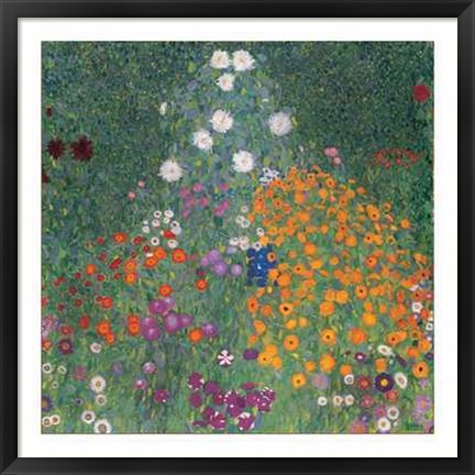 Framed Flowery Garden, c.1907 Print