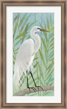 Framed Egret by the Shore I Print