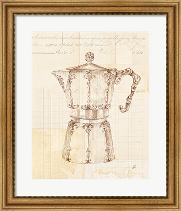 Framed Authentic Coffee III Print