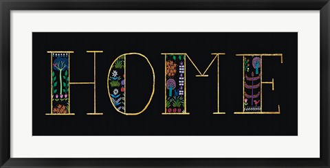 Framed Bright Folklore Home Print