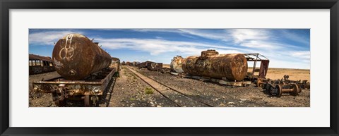 Framed Train Cemetery, Salar De Uyuni, Altiplano, Bolivia Print