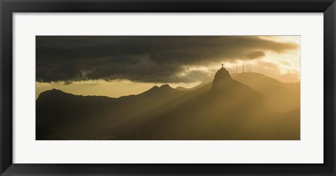 Framed Sugarloaf Mountain at Dusk, Rio de Janeiro, Brazil Print