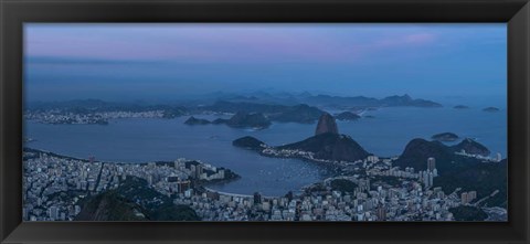 Framed View of City from Christ the Redeemer, Rio de Janeiro, Brazil Print