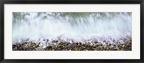 Framed Rocks of Calumet Beach, La Jolla, San Diego, California Print