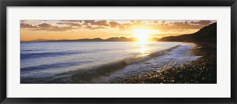 Framed Windan Sea Beach at Sunrise, La Jolla, San Diego County, California Print