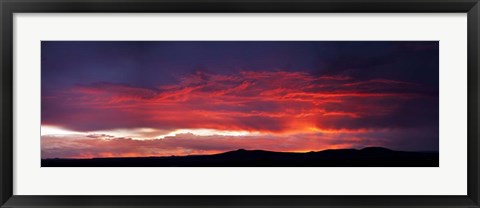 Framed Mountain Range at Sunset, Taos, Taos County, New Mexico Print