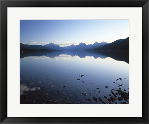 Framed Lake McDonald and the Rocky Mountains, Montana Print