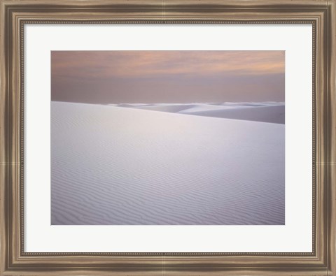 Framed Morning Light at White Sands National Monument, New Mexico Print