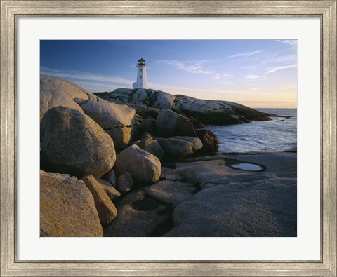 Framed Peggys Cove Lighthouse, Nova Scotia, Canada Print