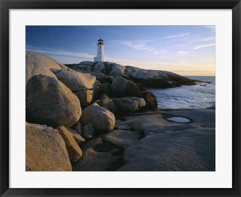 Framed Peggys Cove Lighthouse, Nova Scotia, Canada Print