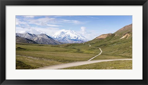 Framed Mount McKinley and Thorofare Pass, Denali National Park, Alaska Print