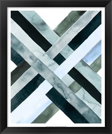 Framed Watercolor Weave I Print