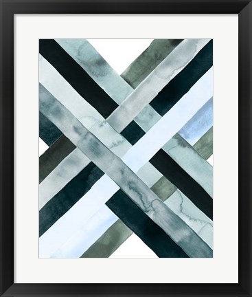 Framed Watercolor Weave I Print