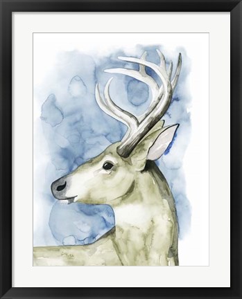 Framed Wandering Stag I Print