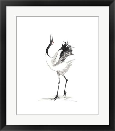 Framed Japanese Cranes IV Print