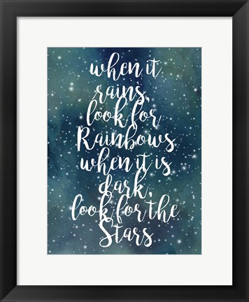 Framed Galaxy Quote I Print