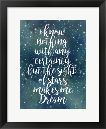 Framed Galaxy Quote II Print