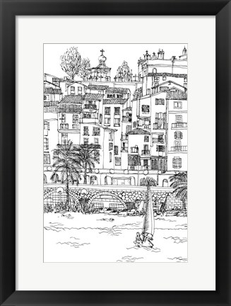 Framed B&amp;W City Scene V Print