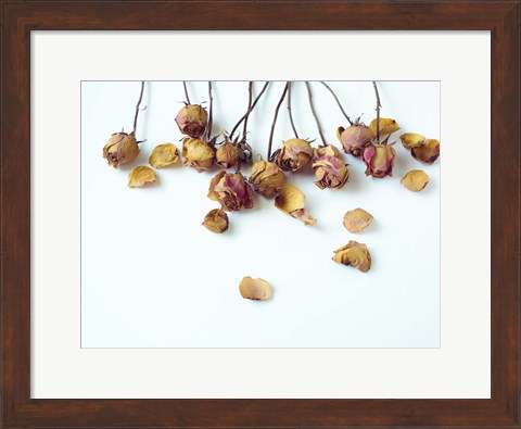 Framed Golden Petals I Print