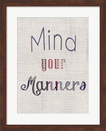 Framed Manners IV Print