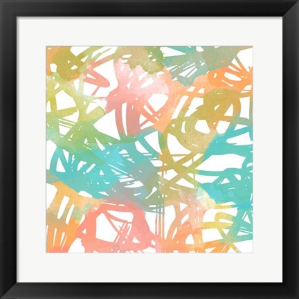 Framed Colorful Flow II Print