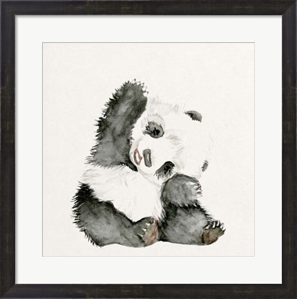 Framed Baby Panda I Print