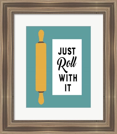 Framed Retro Kitchen III - Just Roll With It Print