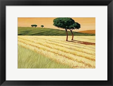 Framed Campo Al Tramonto Print