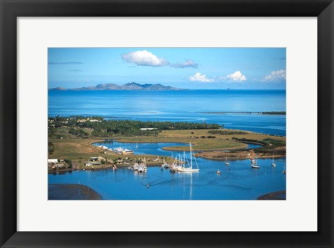 Framed Denarau Marina, near Nadi, Fiji Print