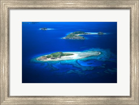 Framed Eori Island, Mamanuca Islands, Fiji Print