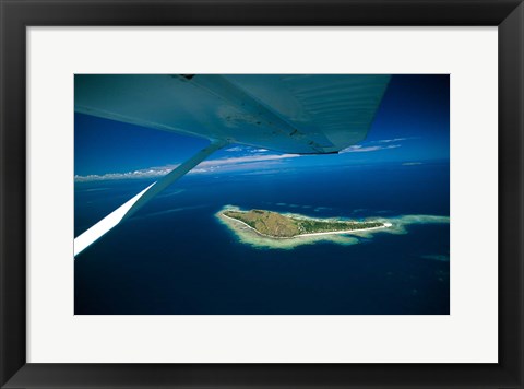 Framed Float over Vomo Island, Fiji Print