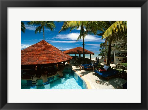Framed Pool, Warwick Fiji Resort, Coral Coast, Fiji Print