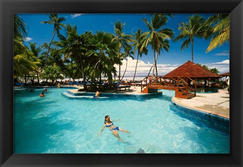 Framed Pool, Warwick Fiji Resort, Fiji Print