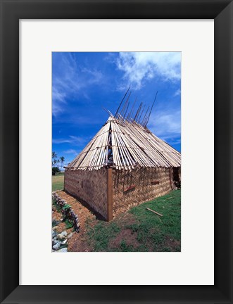 Framed Traditional Bure, Vatukarasa Village, Fiji Print