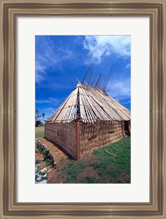 Framed Traditional Bure, Vatukarasa Village, Fiji Print