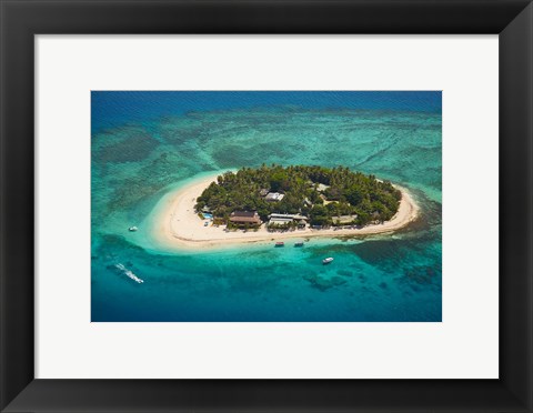 Framed Beachcomber Island Resort, Fiji Print