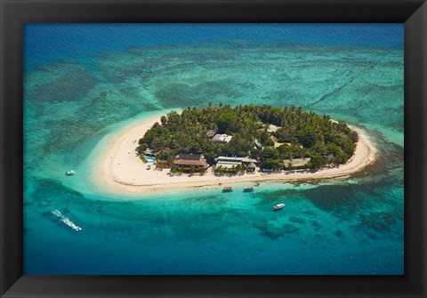 Framed Beachcomber Island Resort, Fiji Print